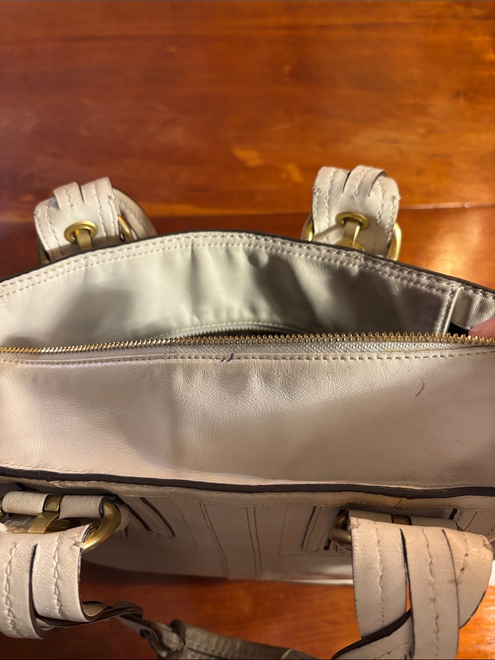 Vintage Ivory Coach SoHo Mia Leather Shoulder Satchel - Picture 6 of 8